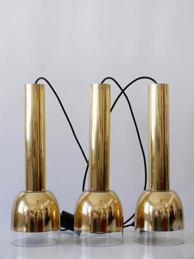  Glash tte Limburg Set of Three Mid Century Modern Pendant Lamps by Glash tte Limburg Germany 1970s