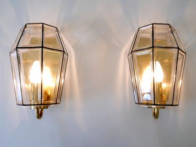  Glash tte Limburg Set of Two Mid Century Modern Sconces or Wall Fixtures by Glash tte Limburg