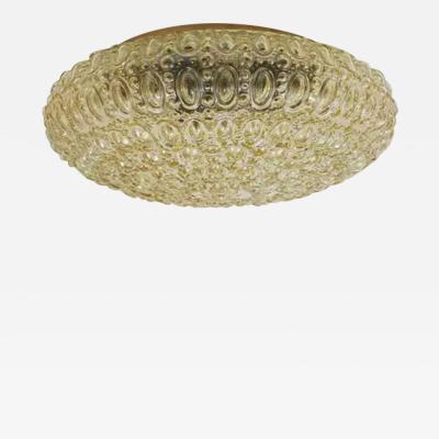 Glash tte Limburg Very Large Limburg Amber Bubble Glass Flush Mount or Sconce Germany 1960s