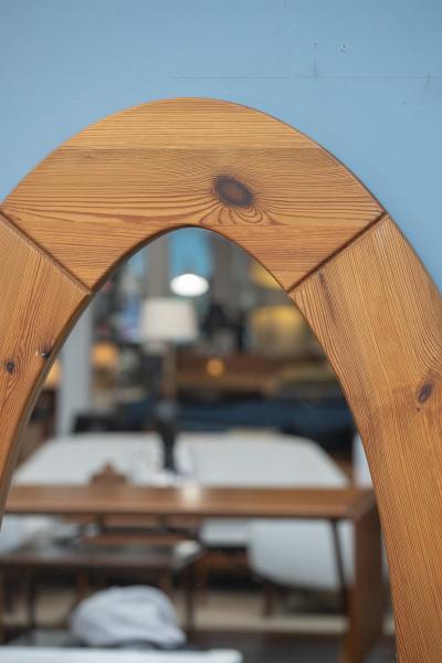  Glasm ster Large Oval Wall Mirror in Solid Pine by Glasm ster Markaryd Sweden
