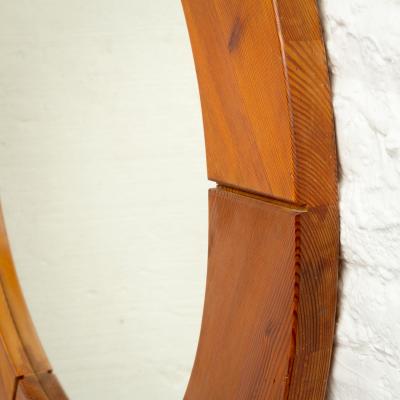  Glasm ster Oversized Solid Pine Mirror by Glas M ster Markaryd Sweden 1960s