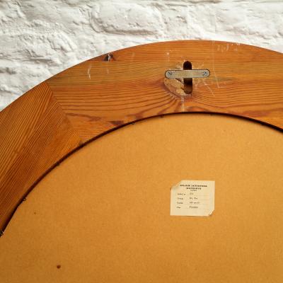  Glasm ster Oversized Solid Pine Mirror by Glas M ster Markaryd Sweden 1960s