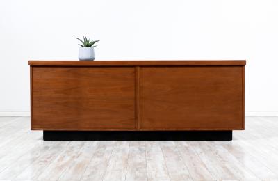  Glenn of California Glenn of California Tambour Door Credenza with Black Formica Top