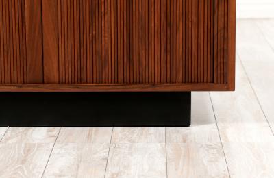  Glenn of California Glenn of California Tambour Door Credenza with Black Formica Top