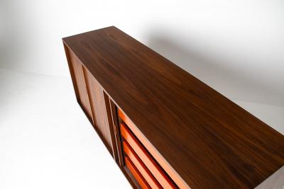  Glenn of California Milo Baughman Double Tambour Door Credenza for Glenn of CA