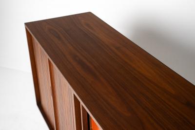  Glenn of California Milo Baughman Double Tambour Door Credenza for Glenn of CA