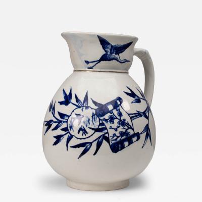  Globe Pottery Globe Pottery Tunis Design A Large Aesthetic Movement Blue White Jug