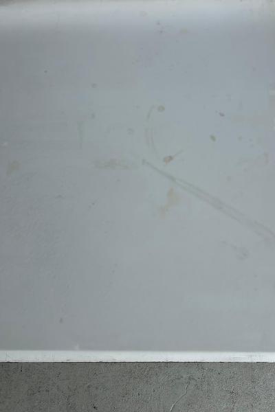  Globe Wernicke Globe Wernicke Style Mid Century Modern White Steel Tanker Desk w Formica Top