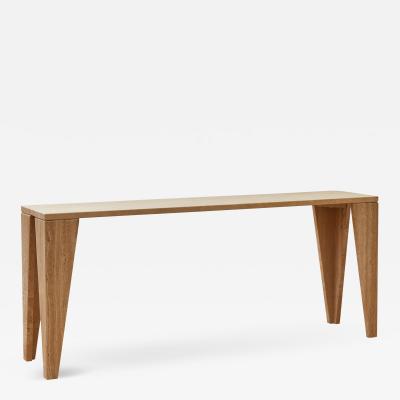  Glustin Luminaires Contemporary Travertine Console by Glustin Luminaires