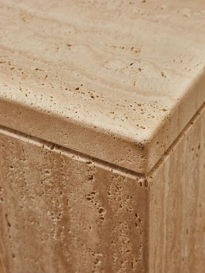  Glustin Luminaires Contemporary Travertine Console by Glustin Luminaires