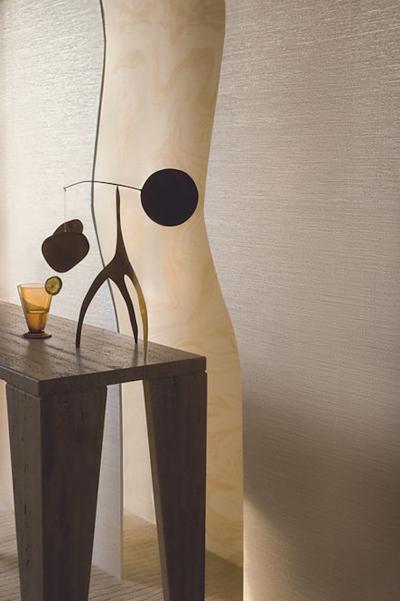  Glustin Luminaires Contemporary Travertine Console by Glustin Luminaires