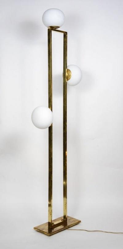  Glustin Luminaires Glustin Luminaires Creation Rectangular Floor Lamps with Globes