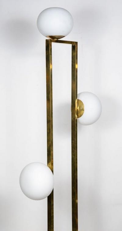  Glustin Luminaires Glustin Luminaires Creation Rectangular Floor Lamps with Globes