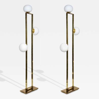  Glustin Luminaires Glustin Luminaires Creation Rectangular Floor Lamps with Globes