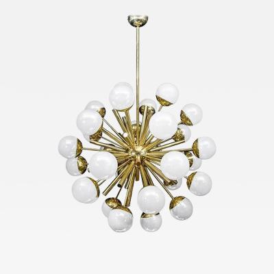  Glustin Luminaires Glustin Luminaires Sputnik Chandelier with Iridescent Globes
