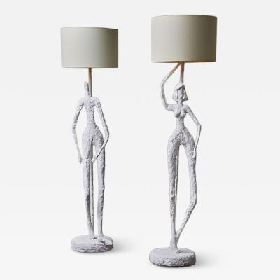  Glustin Luminaires Plaster Characters Floor Lamps by Glustin Luminaires