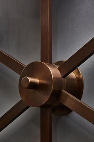  Glustin Luminaires Six Asymmetrical Arms Wall Sconce and Ceiling Lamp in Brass and Alabaster