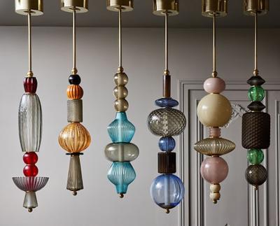  Glustin Luminaires Unique Glass Totem pendants by Glustin Luminaires