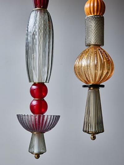  Glustin Luminaires Unique Glass Totem pendants by Glustin Luminaires