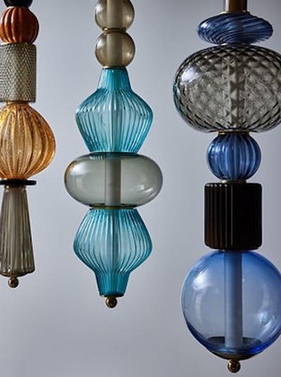  Glustin Luminaires Unique Glass Totem pendants by Glustin Luminaires