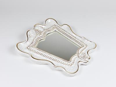 Gmundner Keramik Art Deco Theater Terracotta Wall Mirror by Gmundner Keramik Austria 1930s