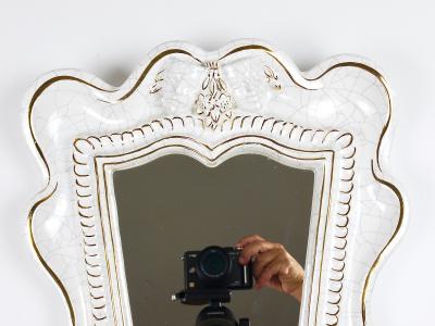 Gmundner Keramik Art Deco Theater Terracotta Wall Mirror by Gmundner Keramik Austria 1930s