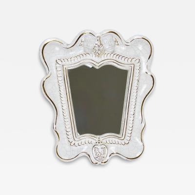  Gmundner Keramik Art Deco Theater Terracotta Wall Mirror by Gmundner Keramik Austria 1930s
