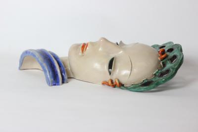 Gmundner Keramik Gmundner Keramik Art Deco mask of a Woman 1930 Austria