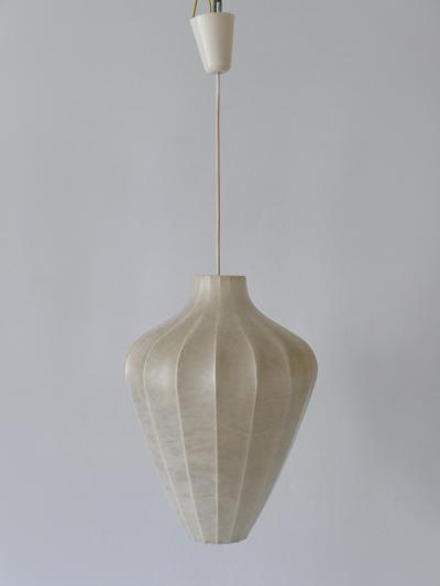  Goldkant Leuchten Rare Mid Century Modern Cocoon Pendant Lamp or Hanging Light by Goldkant 1960s