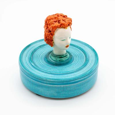  Goldscheider of Vienna 1930s Austrian ceramic box by Goldscheider Vienna