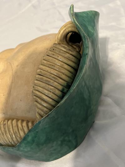 Goldscheider of Vienna ART DECO CERAMIC STYLIZED WOMAN WITH HAT MASK BY GOLDSCHEIDER