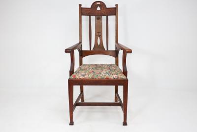  Goodall Lamb Heighway Ltd Manchester Goodall Lambs Heighway of Manchester An Arts Crafts Oak Armchair