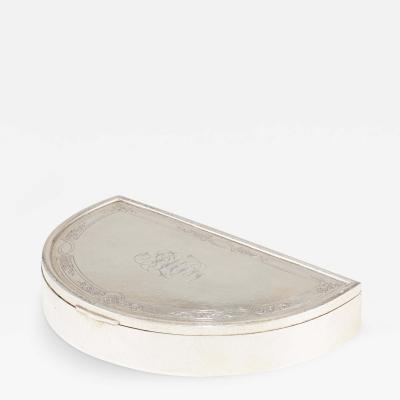  Gorham Gorham Hand Hammered Sterling Silver Jewelry Box in Crescent Shape