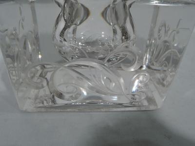  Gorham Manufacturing Co American Art Nouveau Sterling Silver and Glass Inkwell by Gorham