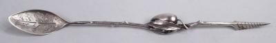  Gorham Manufacturing Co Antique Gorham Aesthetic Sterling Silver Olive Spoon with Pick