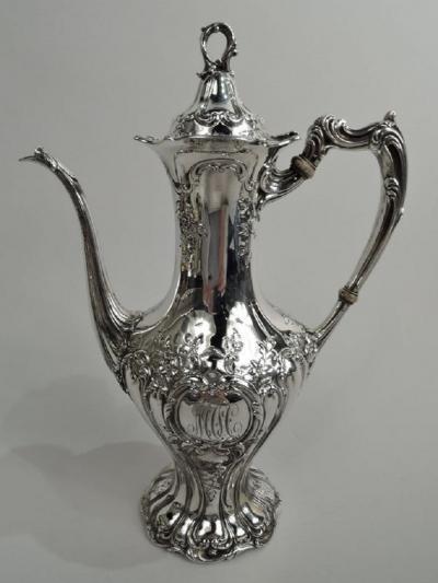  Gorham Manufacturing Co Antique Gorham Chantilly Grand Sterling Silver 3 Piece Coffee Set