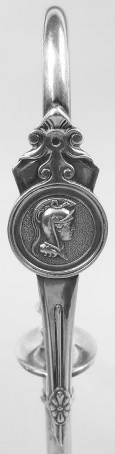  Gorham Manufacturing Co Antique Gorham Coin Silver Cruet Stand in Classical Medallion