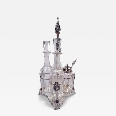  Gorham Manufacturing Co Antique Gorham Coin Silver Cruet Stand in Classical Medallion