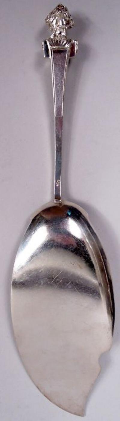  Gorham Manufacturing Co Antique Gorham Coin Silver Fish Slice in Classical Bust Pattern
