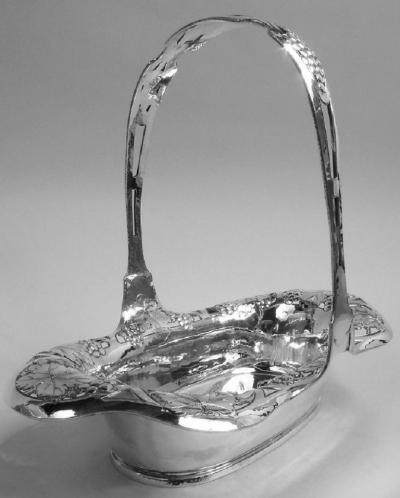  Gorham Manufacturing Co Antique Gorham Edwardian Art Nouveau Sterling Silver Basket