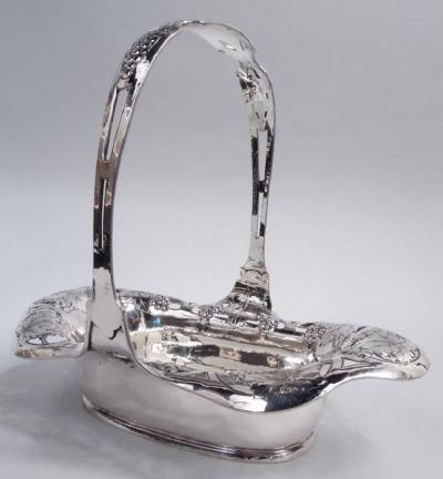  Gorham Manufacturing Co Antique Gorham Edwardian Art Nouveau Sterling Silver Basket
