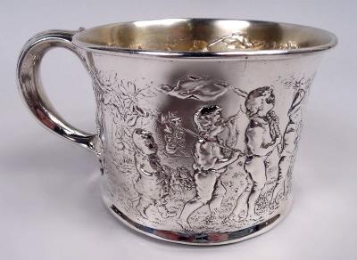  Gorham Manufacturing Co Antique Gorham Edwardian Sterling Silver Boy s Expedition Baby Cup