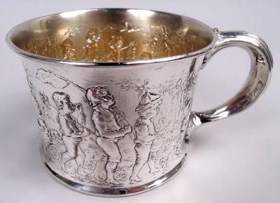  Gorham Manufacturing Co Antique Gorham Edwardian Sterling Silver Boy s Expedition Baby Cup