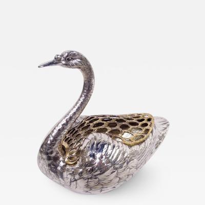  Gorham Manufacturing Co Antique Gorham Edwardian Sterling Silver Swan Bird Bowl