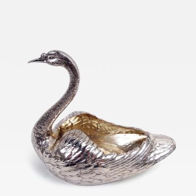  Gorham Manufacturing Co Antique Gorham Edwardian Sterling Silver Swan Bird Bowl