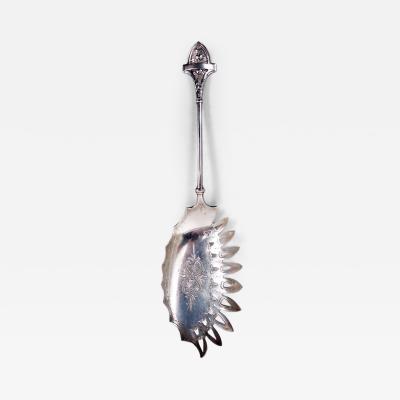  Gorham Manufacturing Co Antique Gorham Ivy Victorian Sterling Silver Macaroni Server