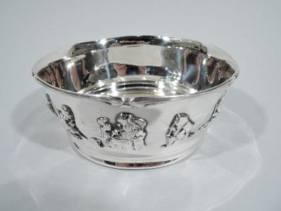  Gorham Manufacturing Co Antique Gorham Sterling Silver Baby Cereal Bowl on Plate 1911