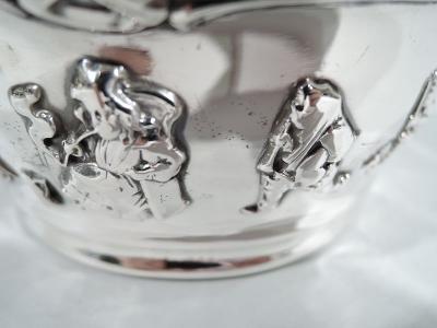  Gorham Manufacturing Co Antique Gorham Sterling Silver Baby Cereal Bowl on Plate 1911