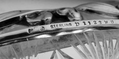  Gorham Manufacturing Co Antique Gorham Sterling Silver Brilliant Cut Glass Bowl 1903