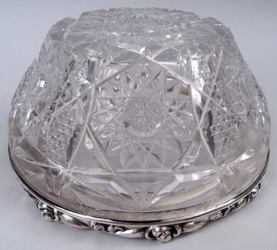  Gorham Manufacturing Co Antique Gorham Sterling Silver Brilliant Cut Glass Bowl 1903